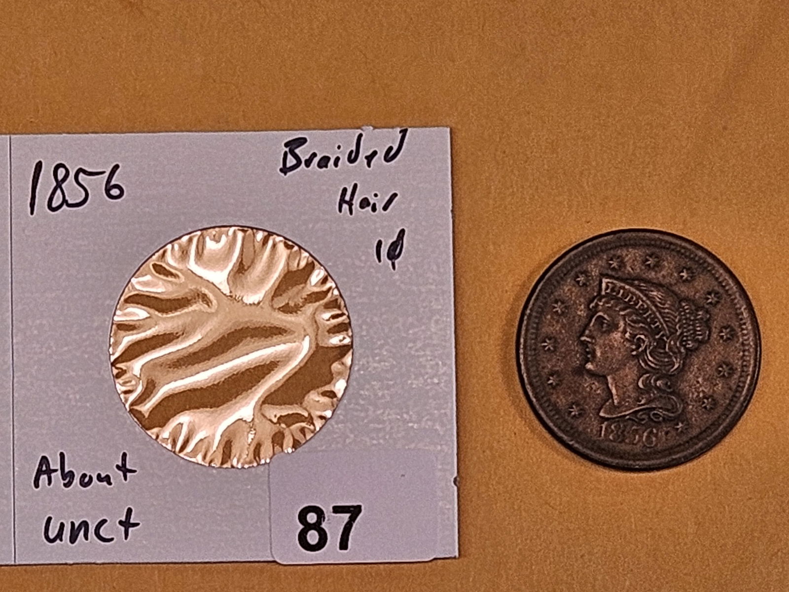 1856 Braided Hair Large Cent - 2