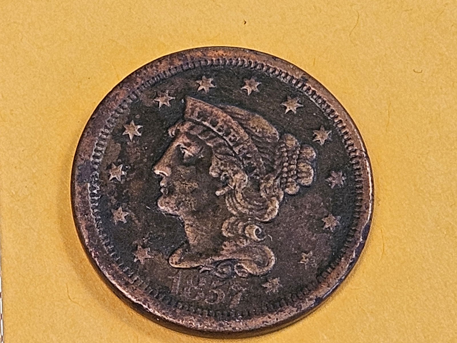 Better Date 1857 Braided Hair Large Cent - 3