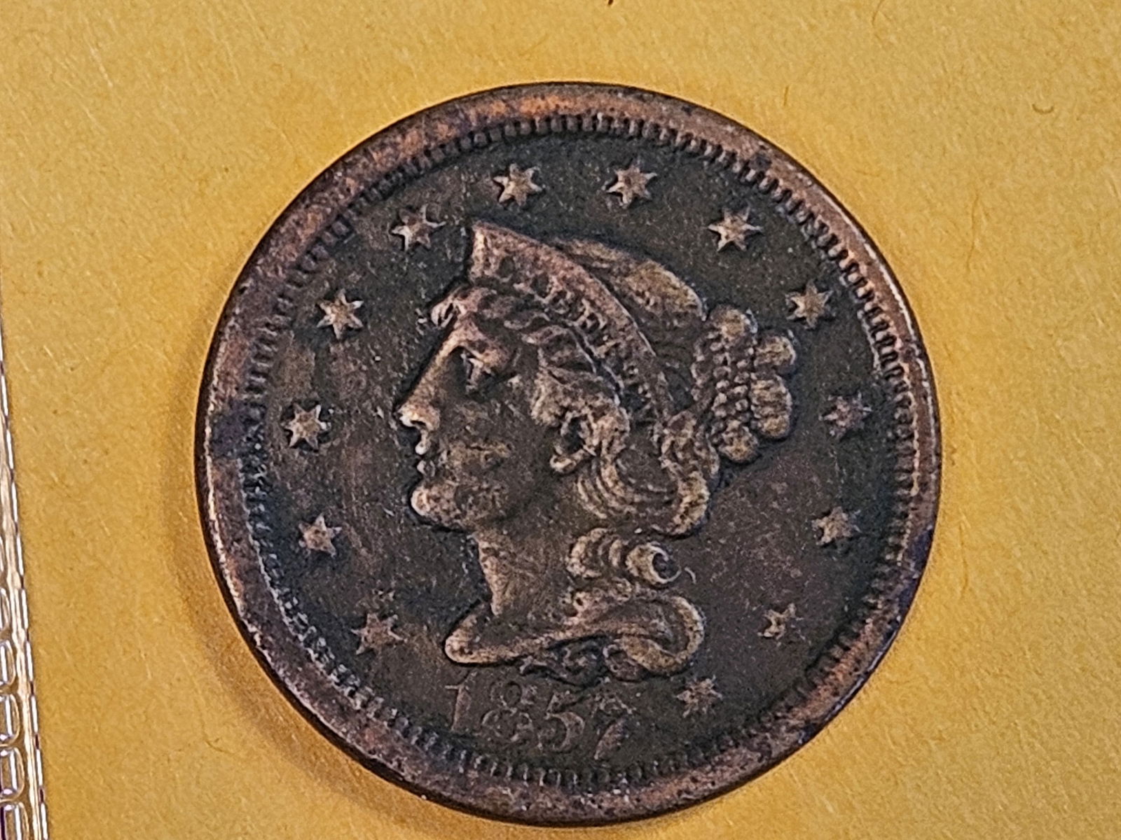 Better Date 1857 Braided Hair Large Cent - 4