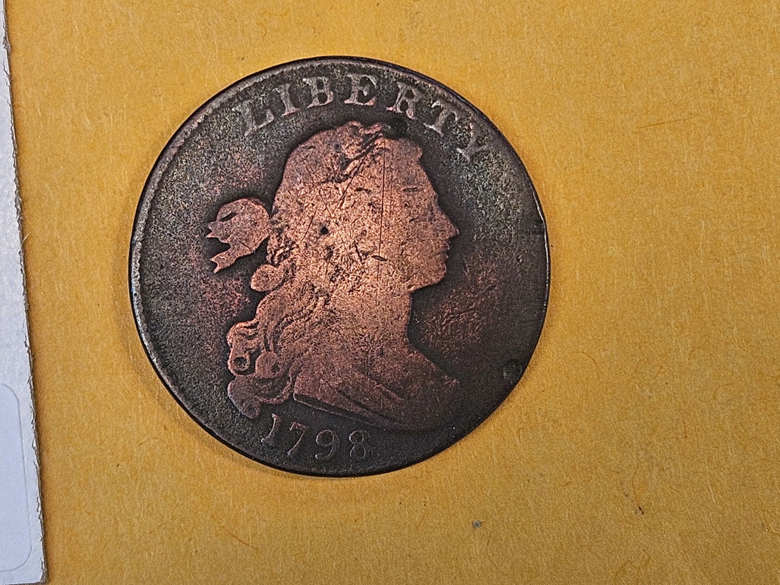 1798 Draped Bust Large Cent in Very Good-ish - 4