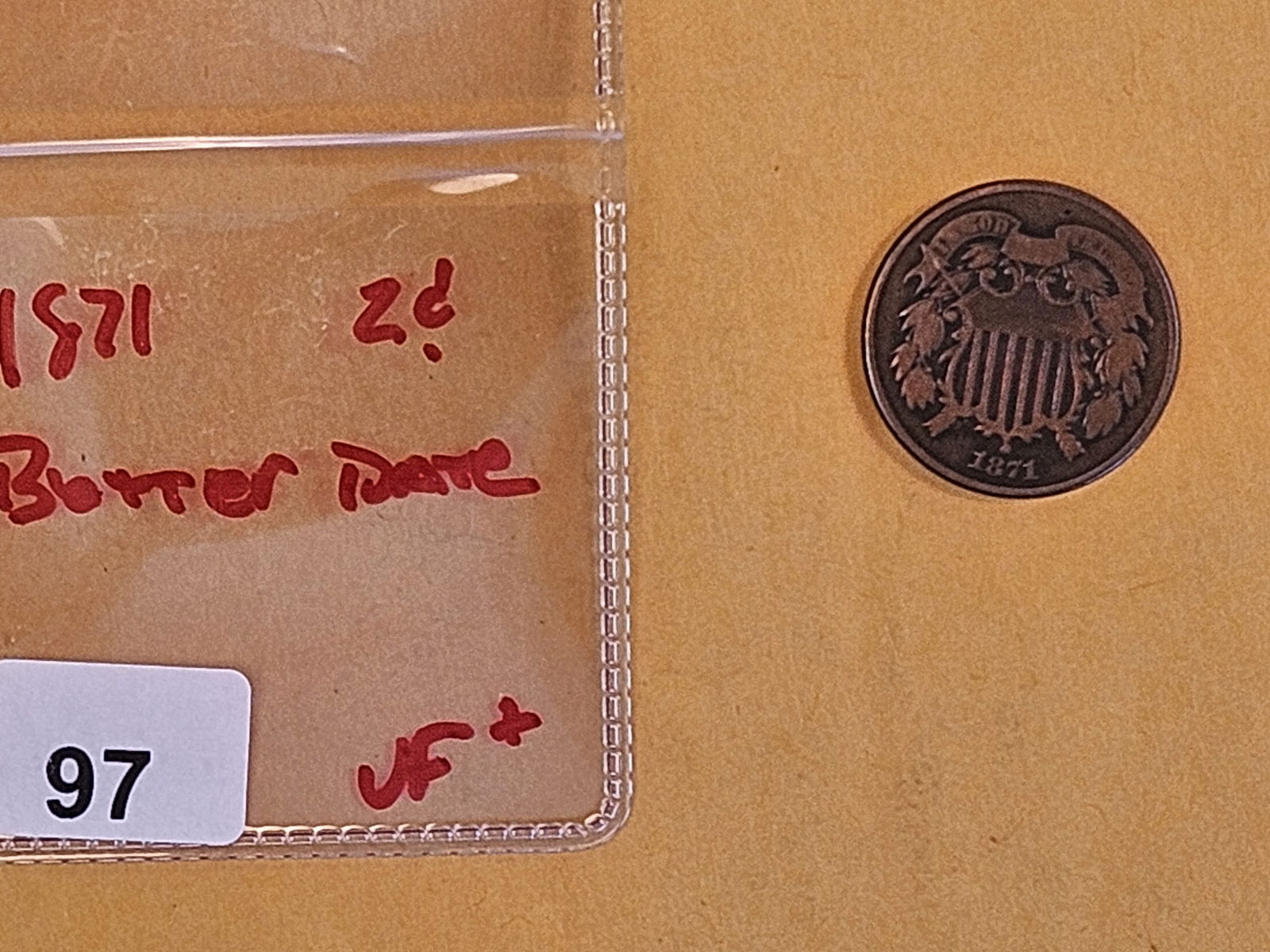 Better Date 1871 Two Cent piece - 2