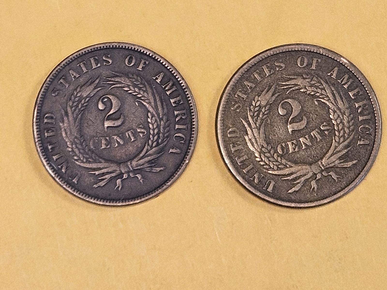 1864 and 1865 Two Cent pieces - 4