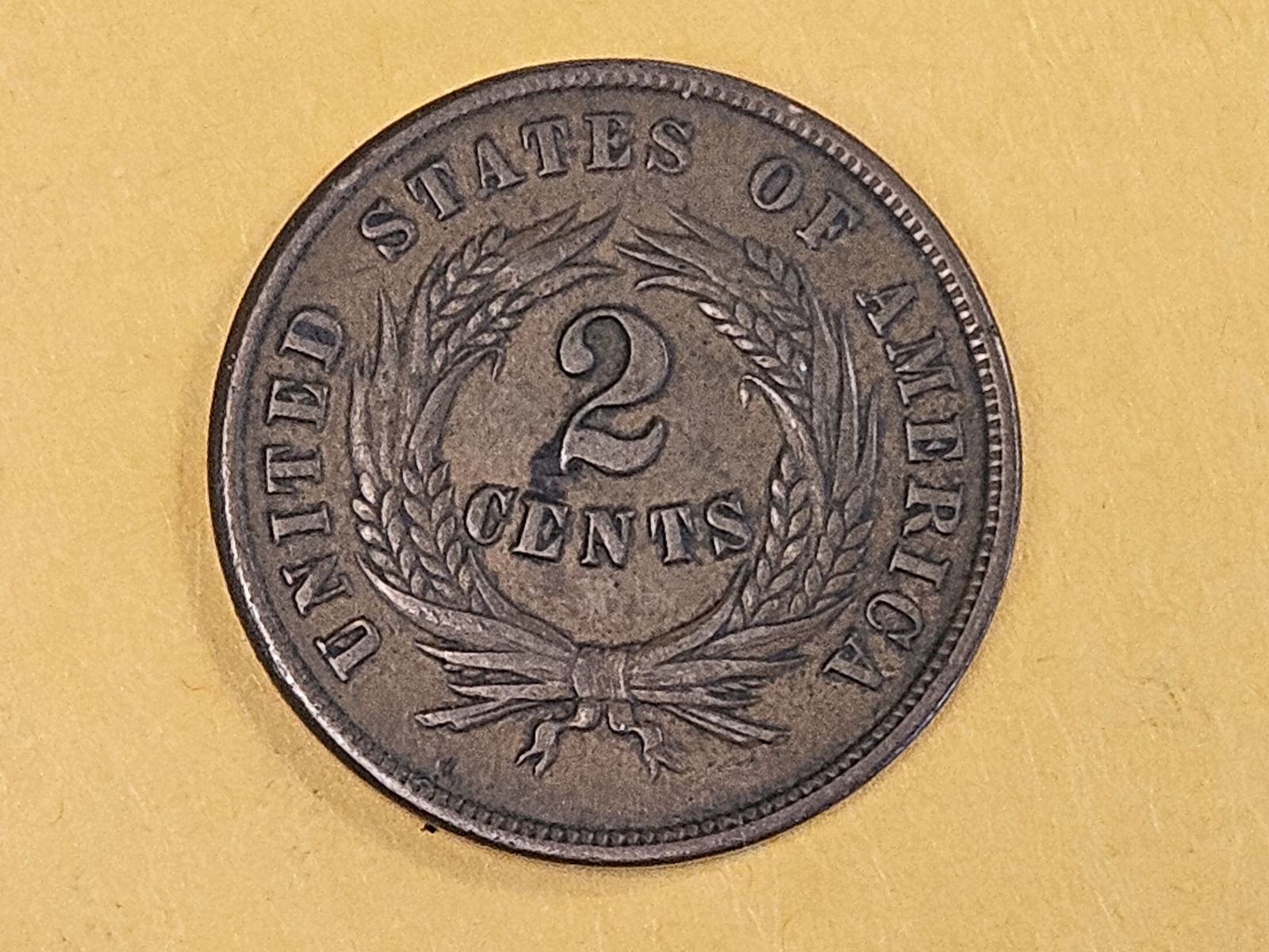 1864 Two Cent piece in Extra Fine - 4