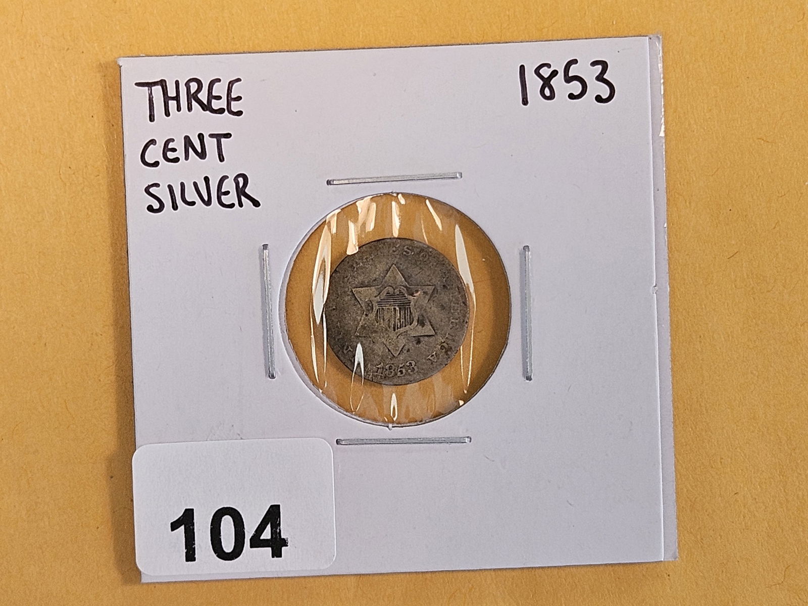 1853 Three Cent Silver Trime - 2