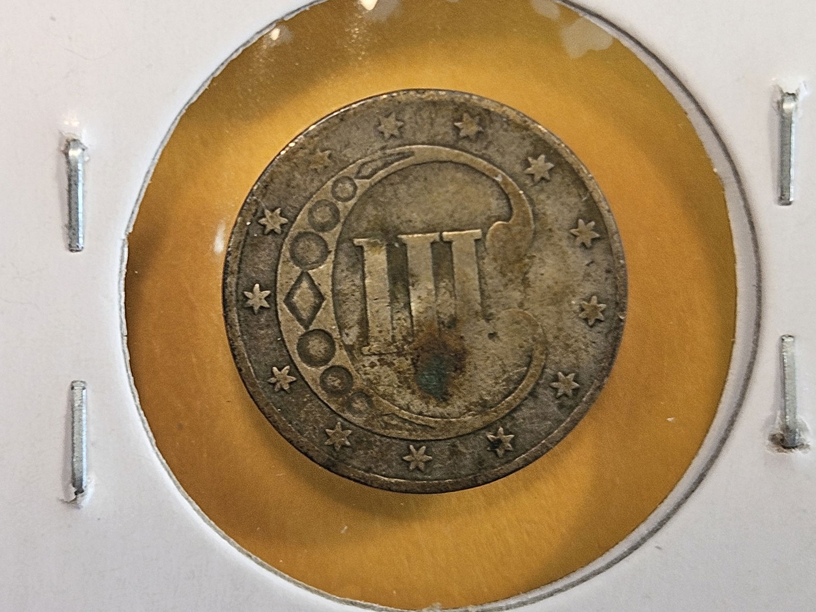 1853 Three Cent Silver Trime - 3