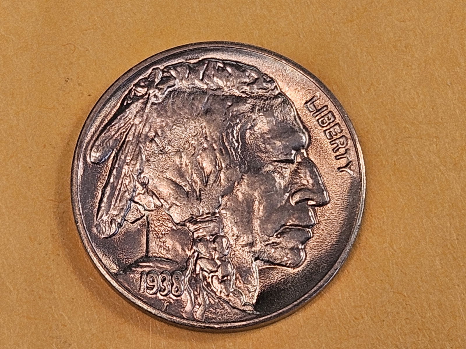 GEM Brilliant Uncirculated plus 1938-D Buffalo Nickel: Fantastic luster!