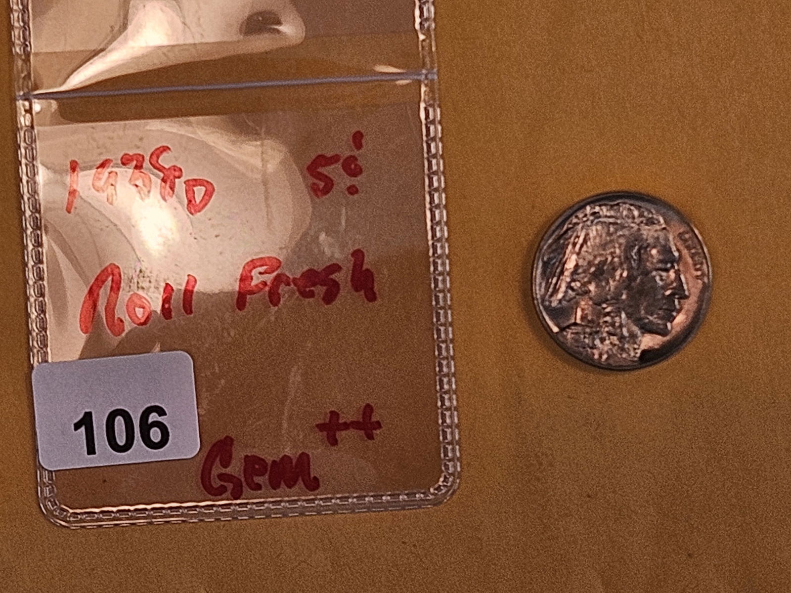 GEM Brilliant Uncirculated plus 1938-D Buffalo Nickel - 2