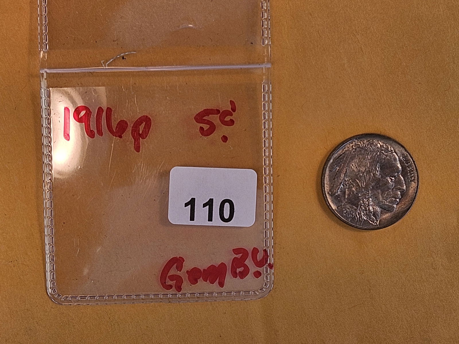 GEM Brilliant Uncircuated 1916 Buffalo Nickel - 2