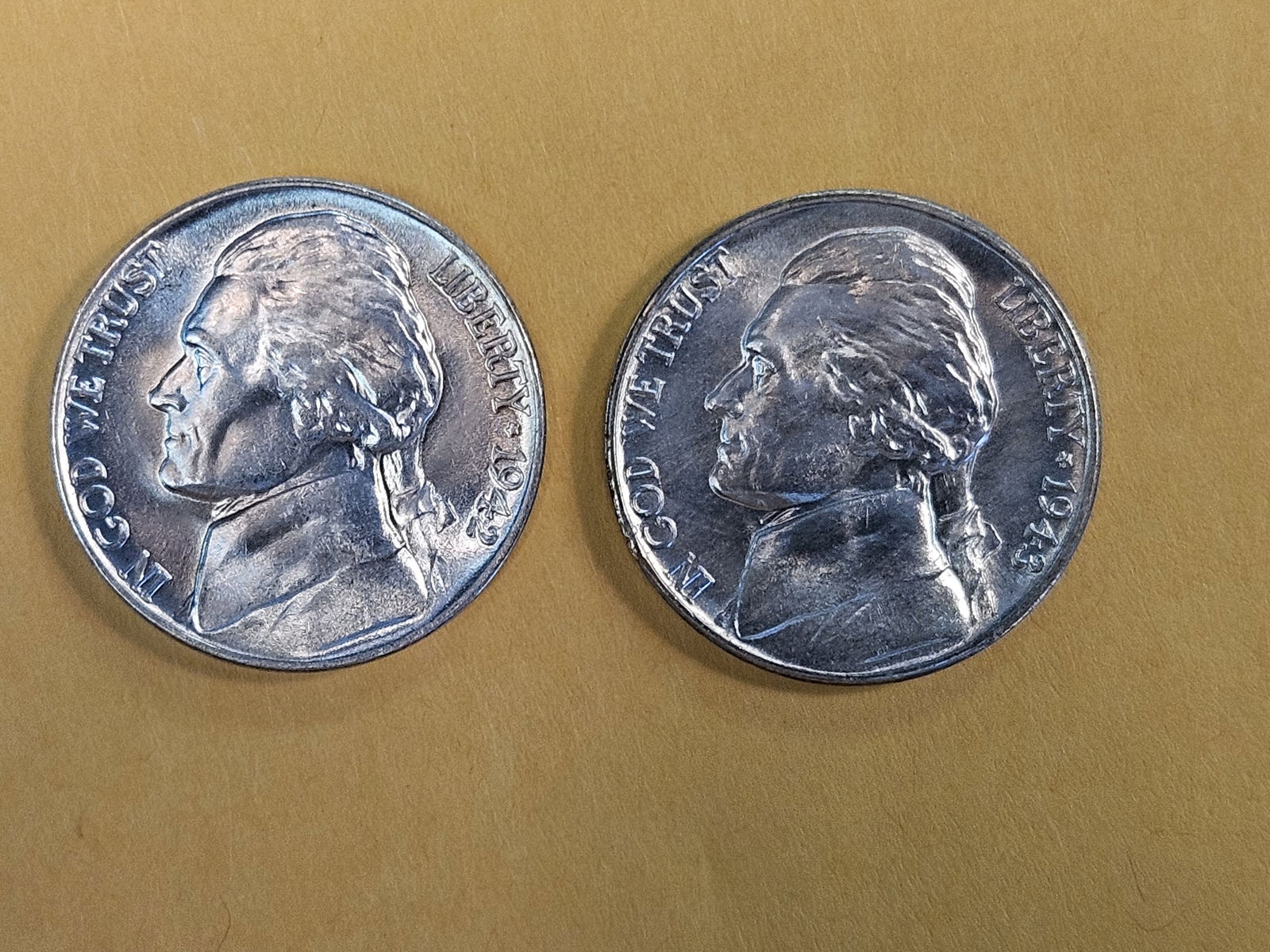 Two GEM Brilliant Uncirculated Silver Wartime Jefferson Nickels - 4