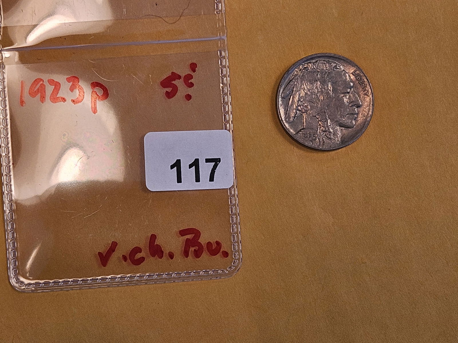 Very Choice Brilliant Uncirculated 1923 Buffalo Nickel - 2