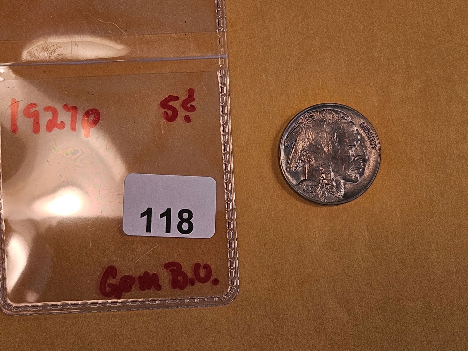 GEM Brilliant Uncirculated 1927 Buffalo Nickel - 2