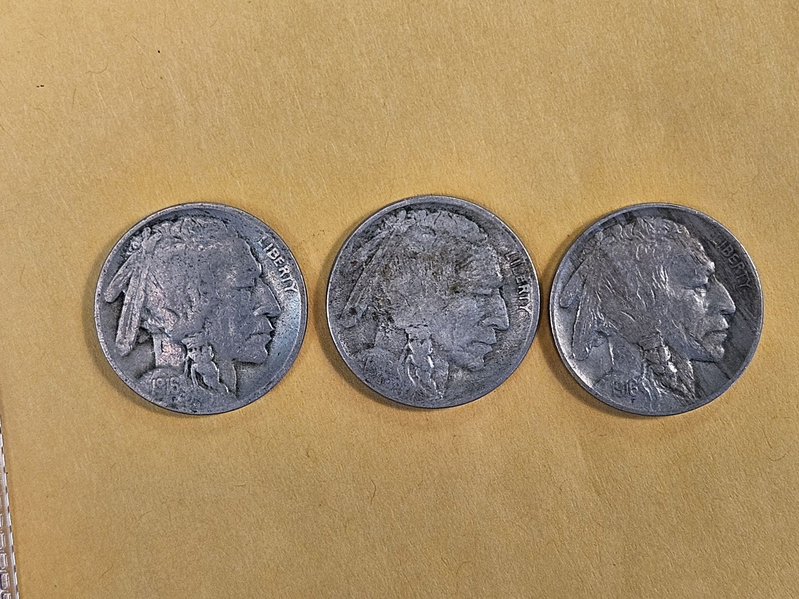 1916, 1916-D and 1916-S Buffalo Nickels - 3