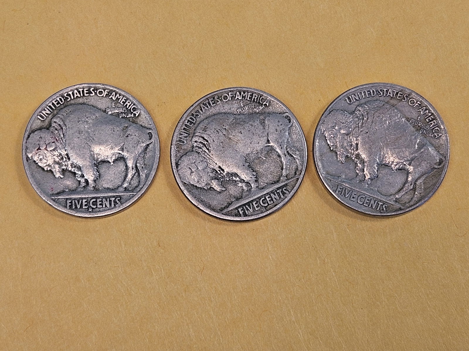 1916, 1916-D and 1916-S Buffalo Nickels - 4