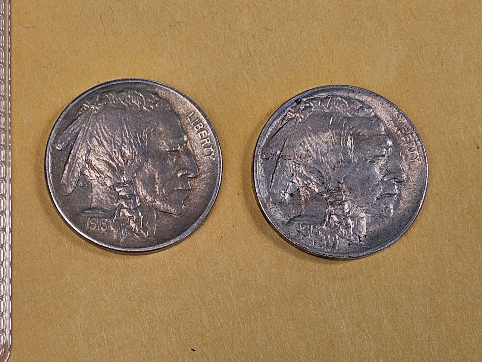 Two Uncirculated first year issue Buffalo nickels (1 of 6)