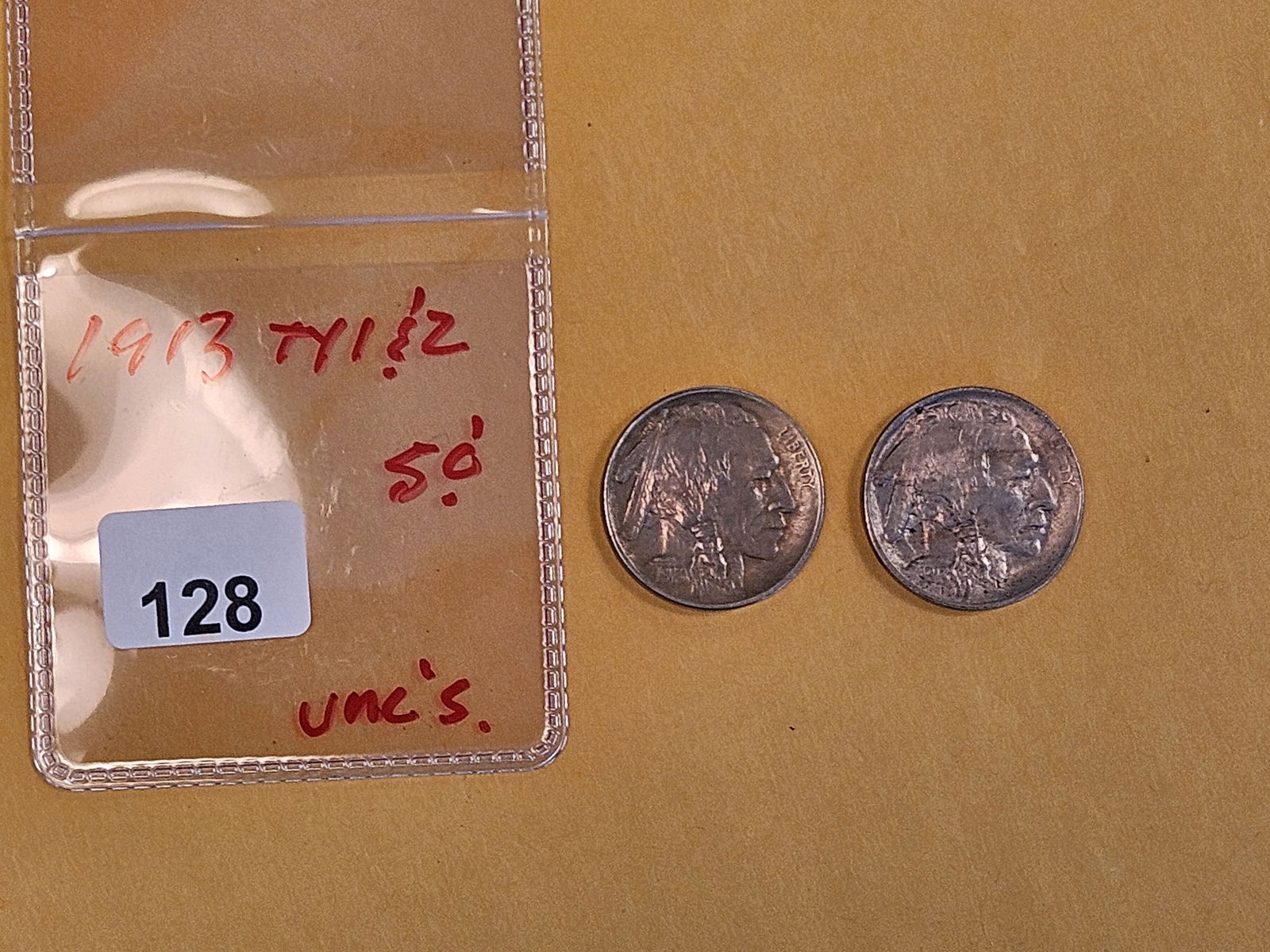 Two Uncirculated first year issue Buffalo nickels - 2