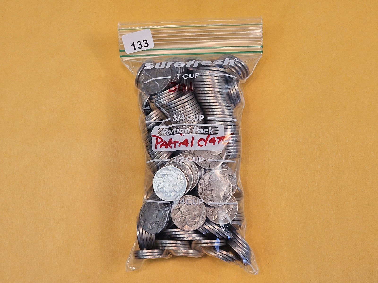 THREE HUNDRED and One Buffalo Nickels: Partially dated 