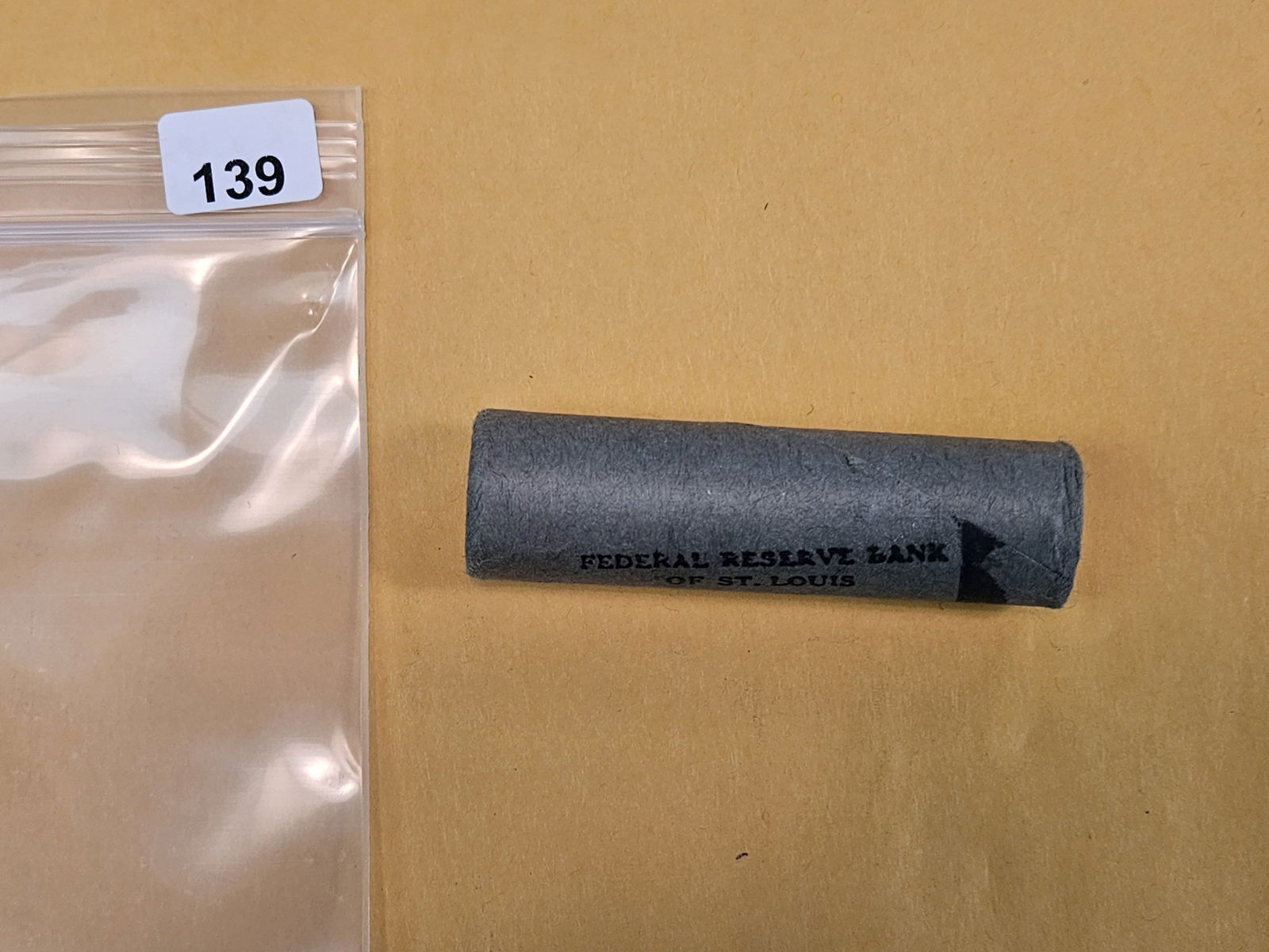 Original Bank Wrapped Roll of Silver Roosevelt Dimes: End says 1964. Unsearched, unopened by us