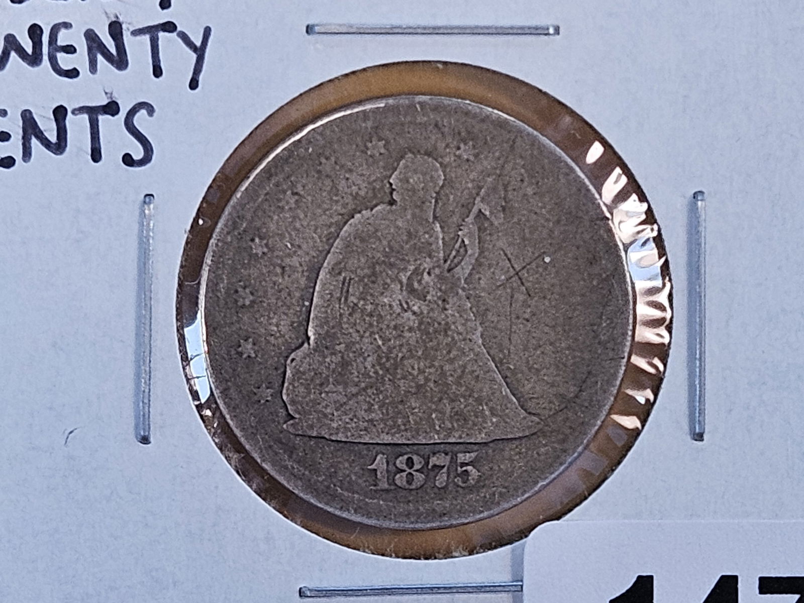 1875-S Twenty Cent piece in About Good to Good (1 of 3)