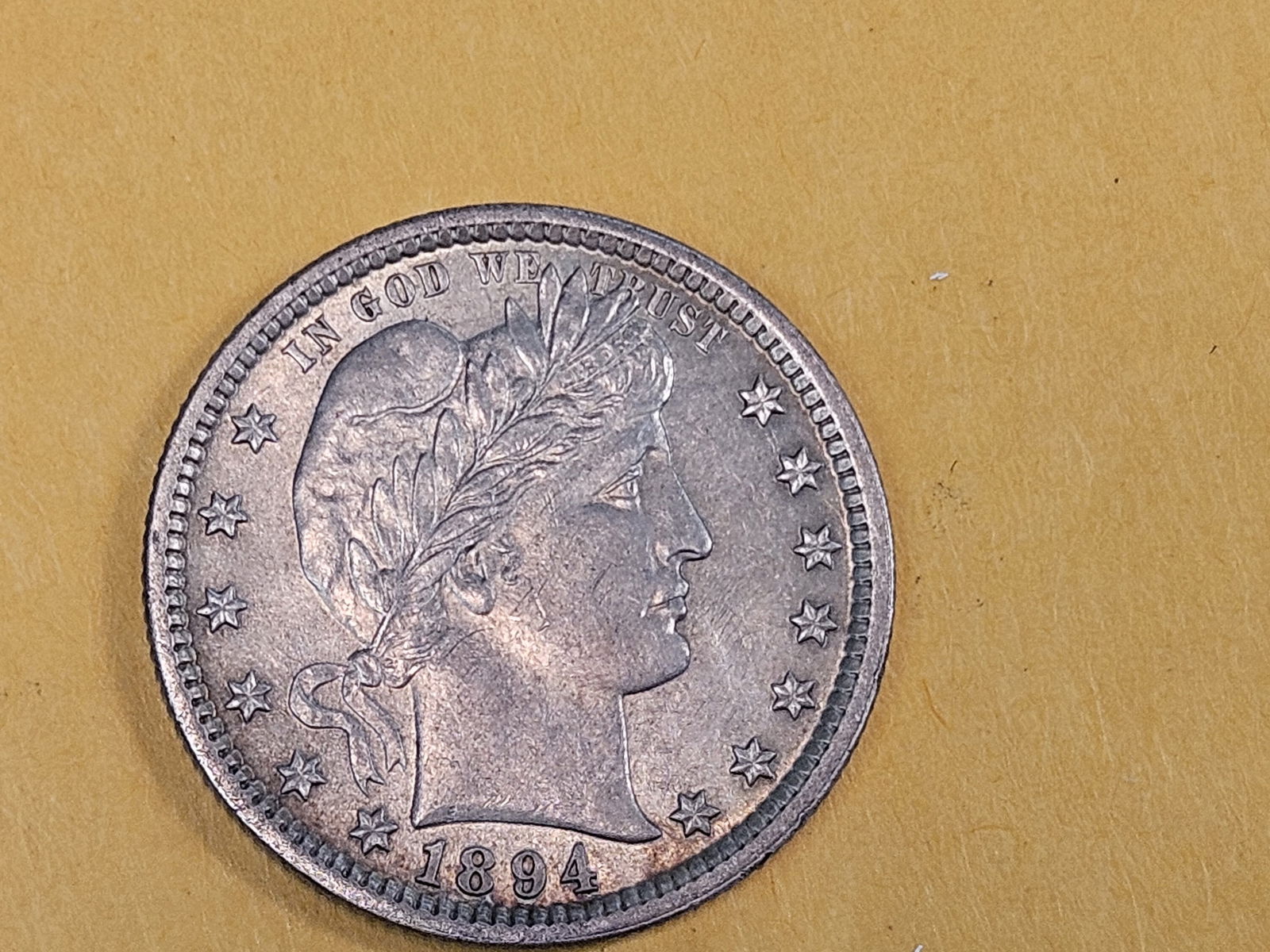 Pretty 1894 Barber Quarter in Bright Uncirculated condition - 4