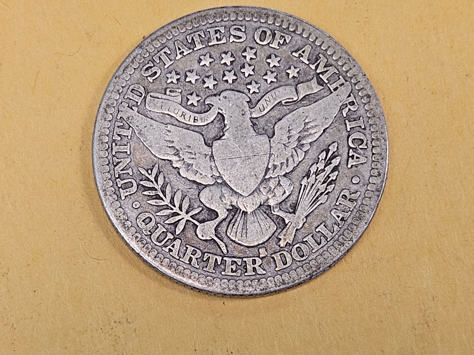 Semi-key 1914-S Barber Quarter in Very Good plus - 4