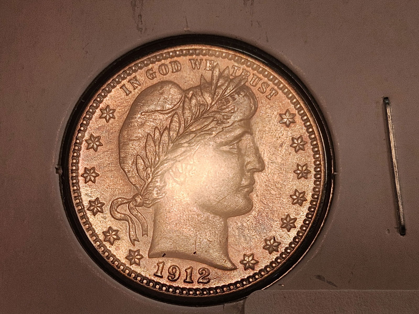 ** HIGH-GRADE! 1912-S Barber Quarter in Choice Brilliant Uncirculated - 5