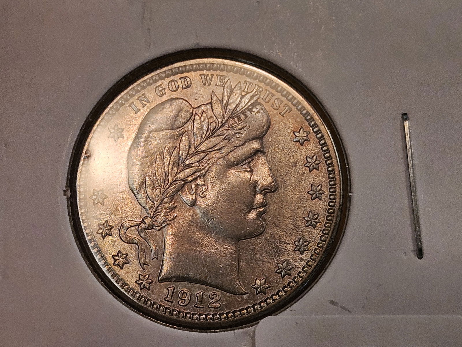 ** HIGH-GRADE! 1912-S Barber Quarter in Choice Brilliant Uncirculated - 6