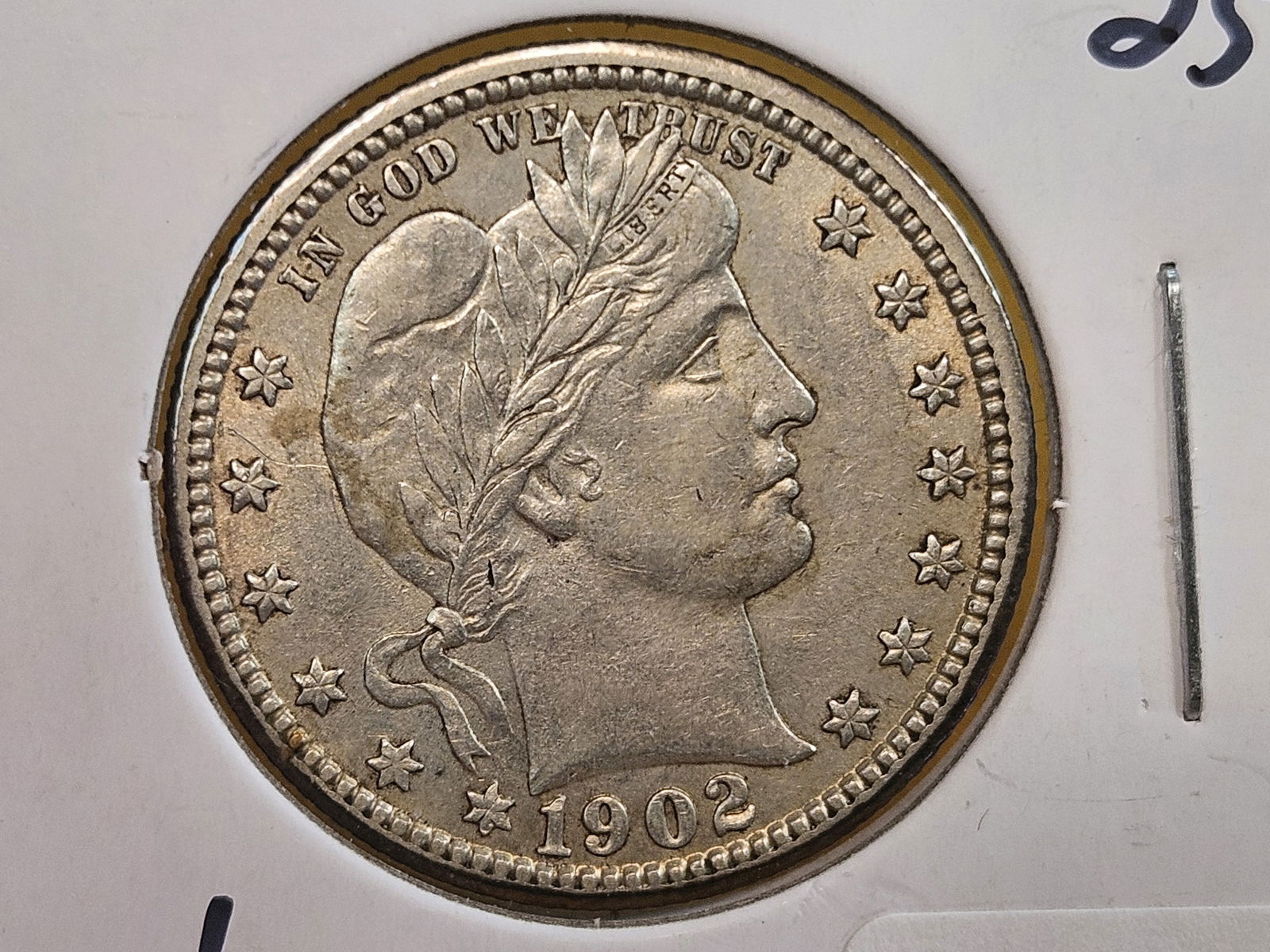 Bright About Uncirculated plus 1902 Barber Quarter (1 of 7)