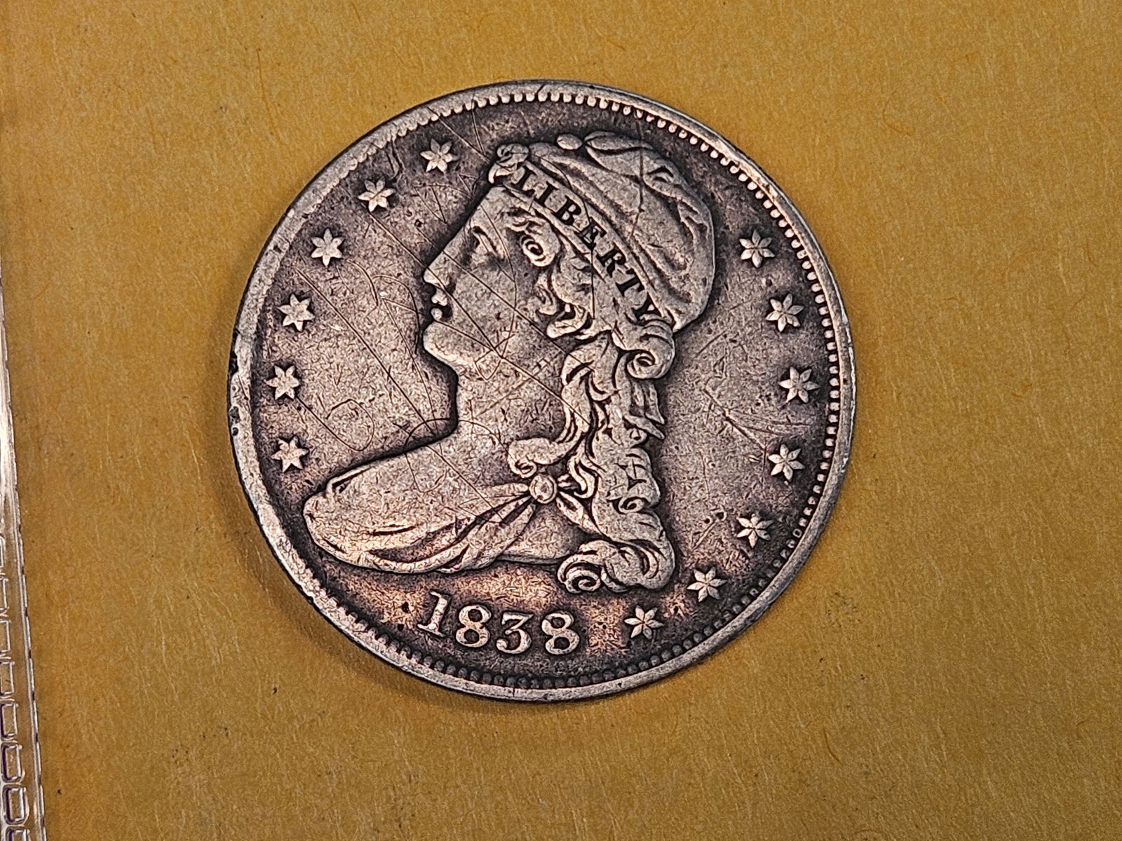 1838 Capped Bust half Dollar in Very Fine plus (1 of 5)