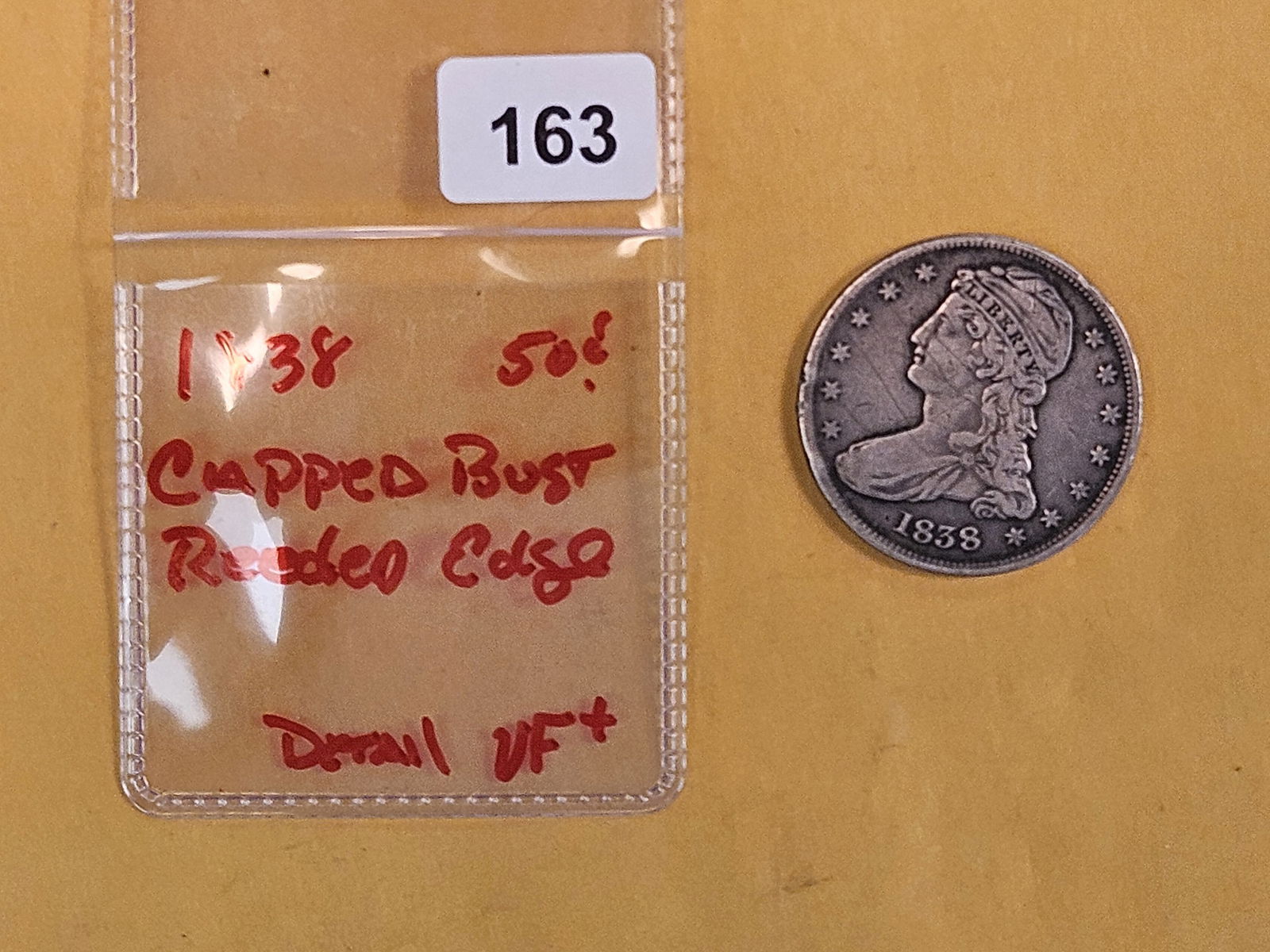 1838 Capped Bust half Dollar in Very Fine plus - 2