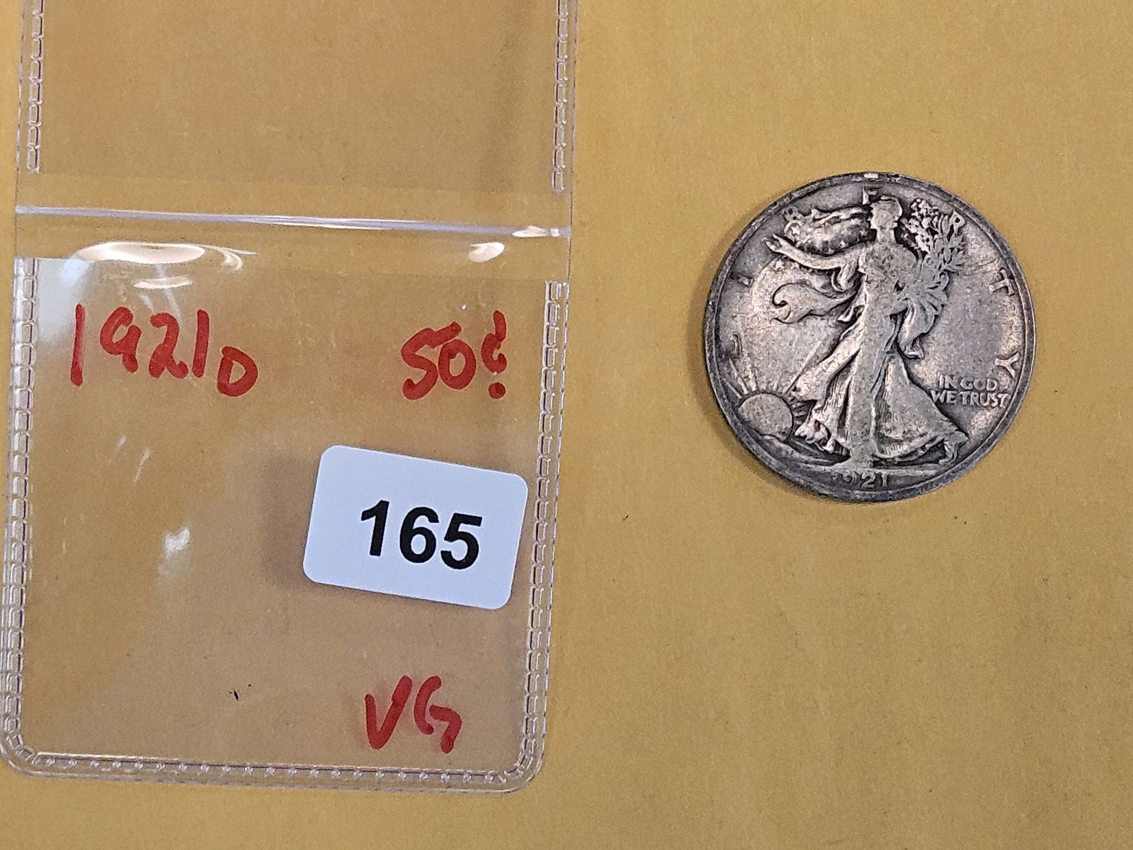 KEY DATE 1921-D Walking Liberty Half Dollar - 2