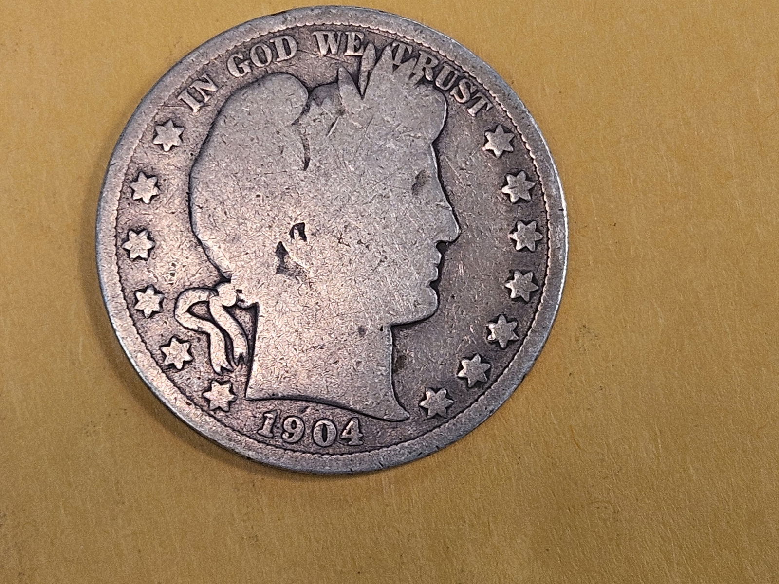 1904-O Barber Quarter in Good plus (1 of 3)