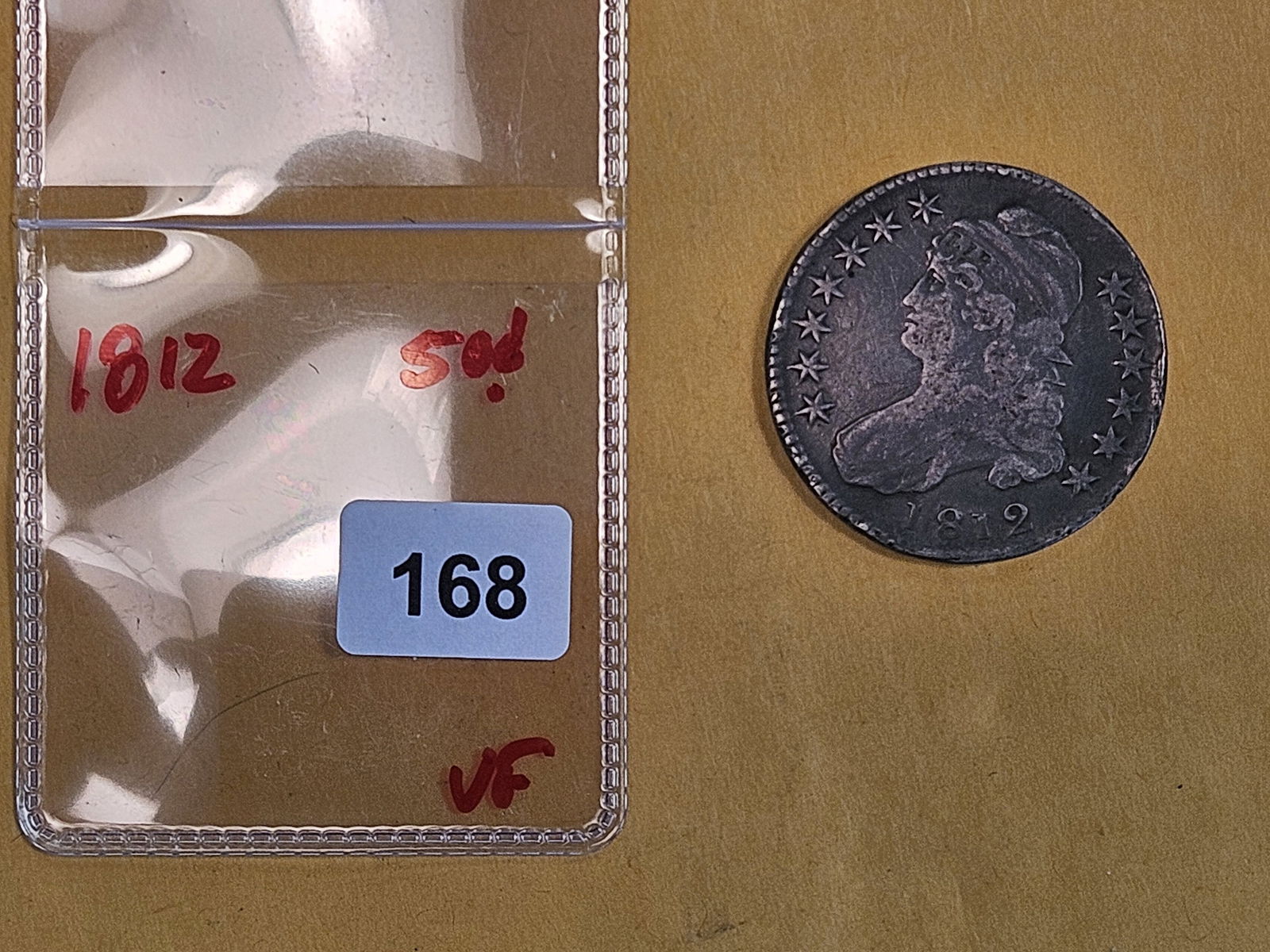 Better 1812 Capped Bust Half Dollar in Very Fine - 2