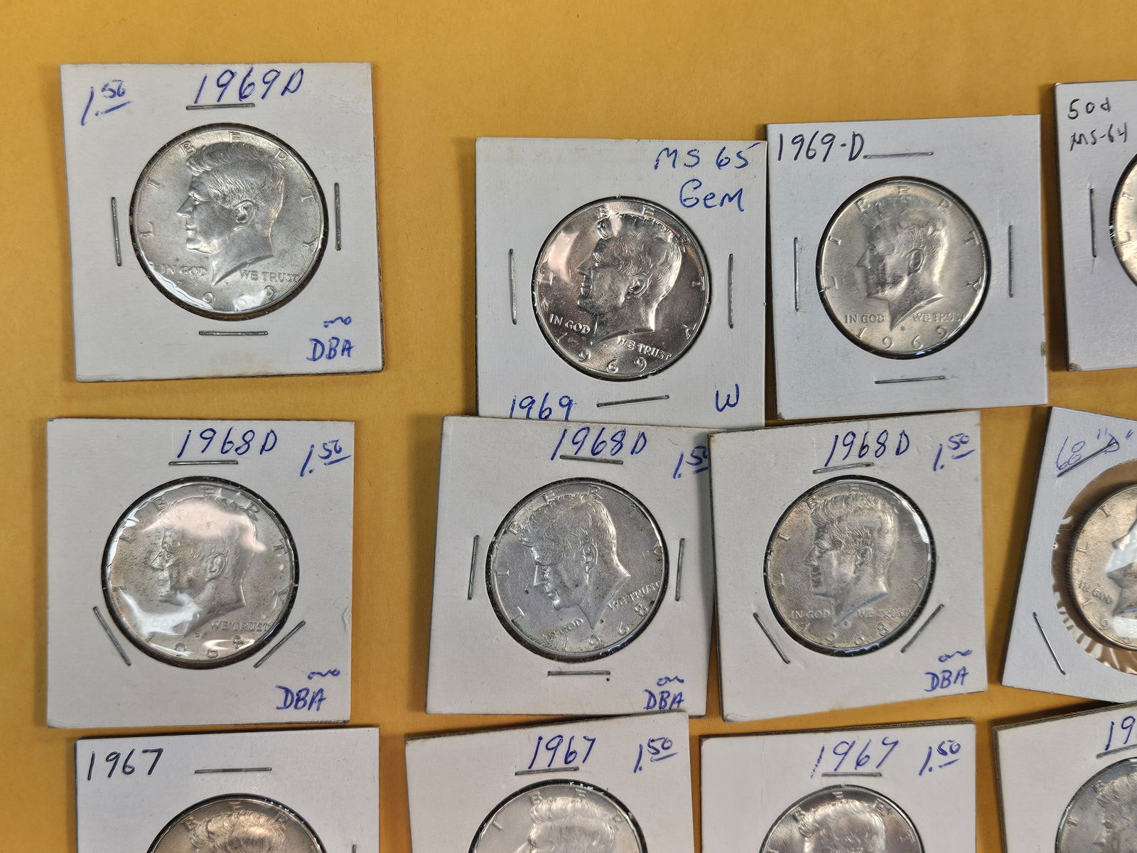 Twenty-Two silver Kennedy Half Dollars - 2