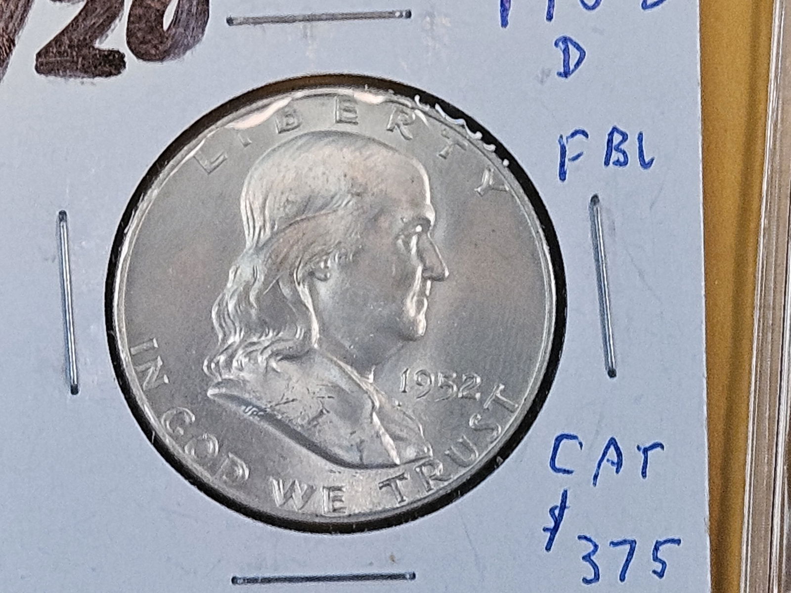 FIve mixed Silver Franklin Half Dollars - 2