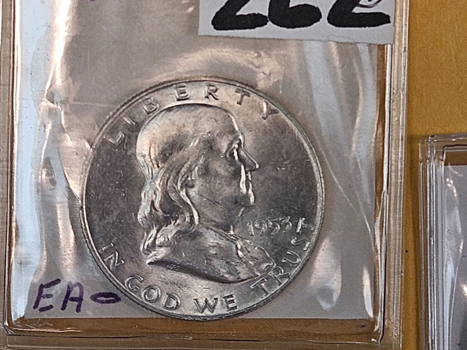 FIve mixed Silver Franklin Half Dollars - 3