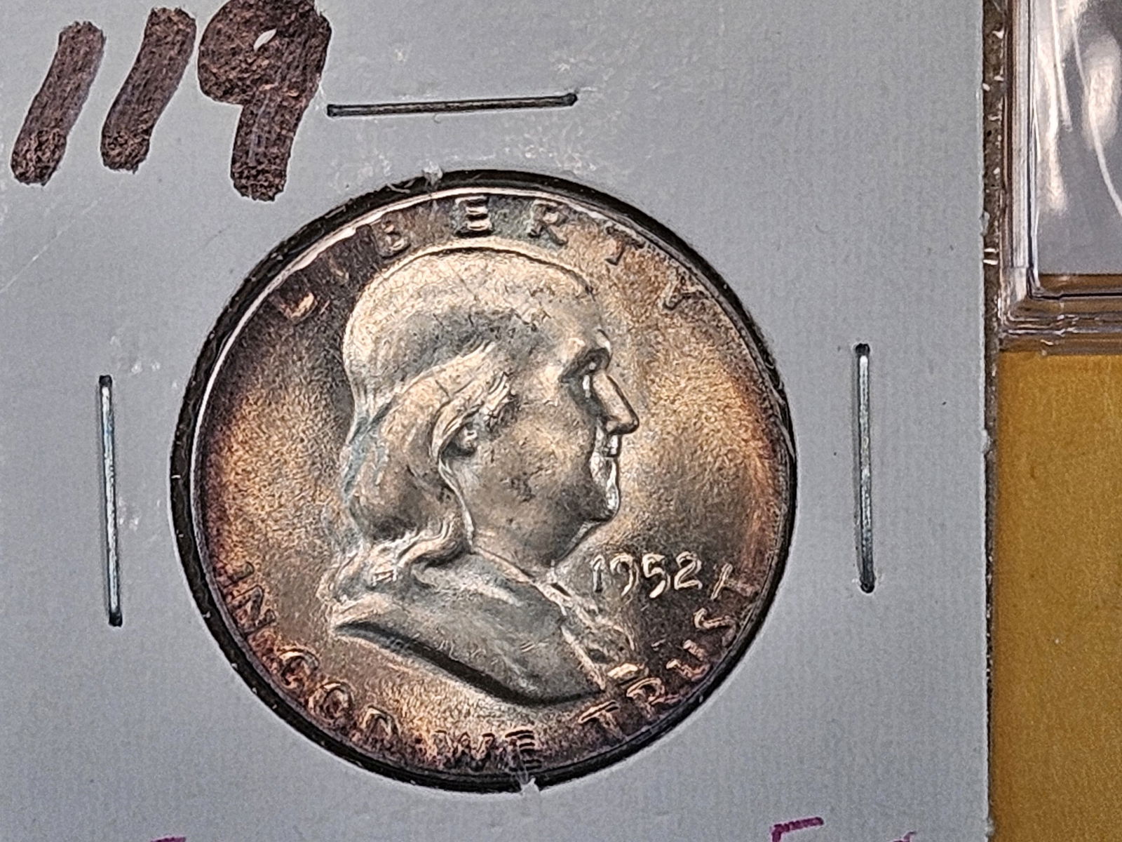 FIve mixed Silver Franklin Half Dollars - 5