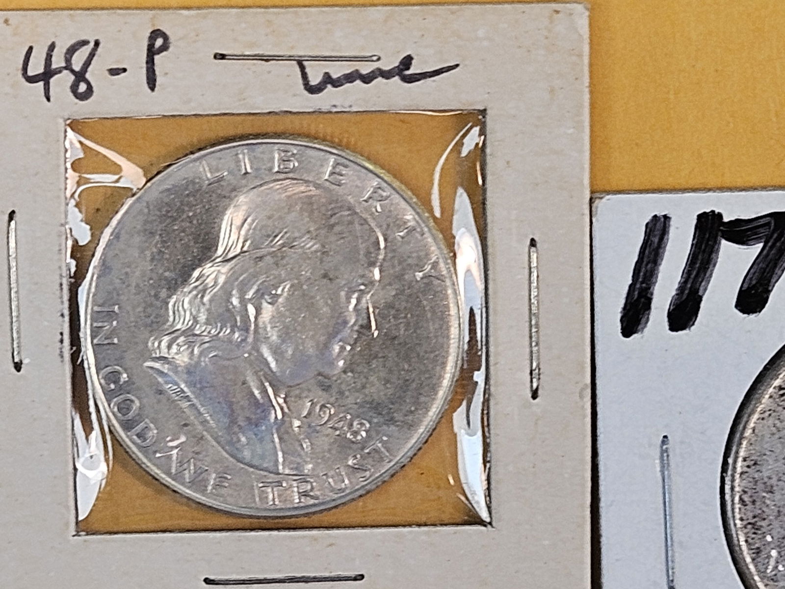 FIve mixed Silver Franklin Half Dollars - 3