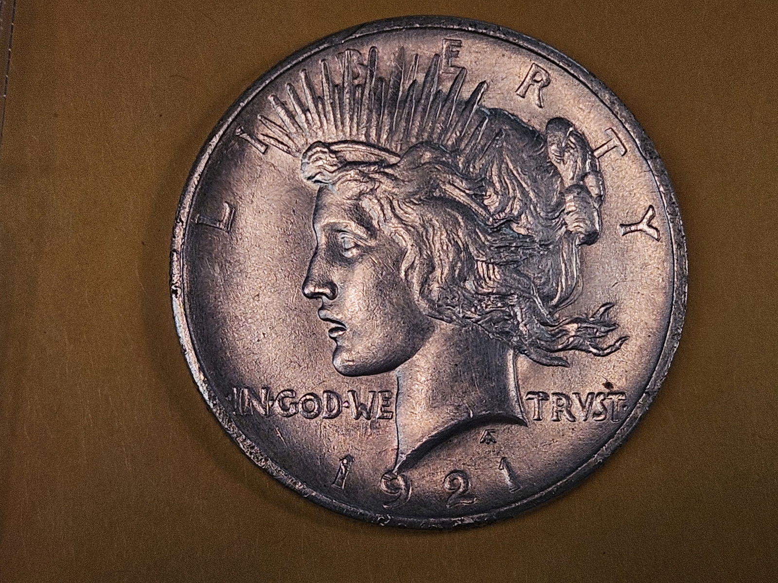 ** KEY DATE ** 1921 Peace silver Dollar in Brilliant About Uncirculated plus (1 of 5)