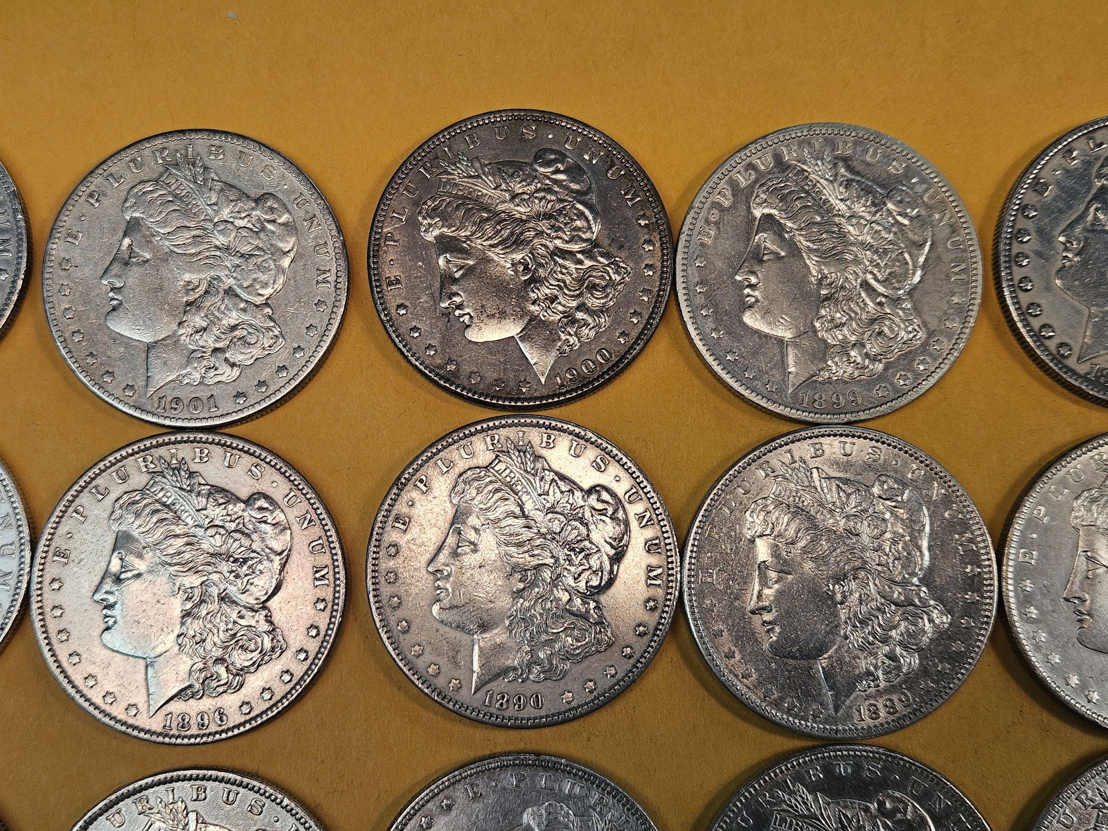 ** FULL ROLL ** Twenty About Uncirculated Morgan Silver Dollars - 3