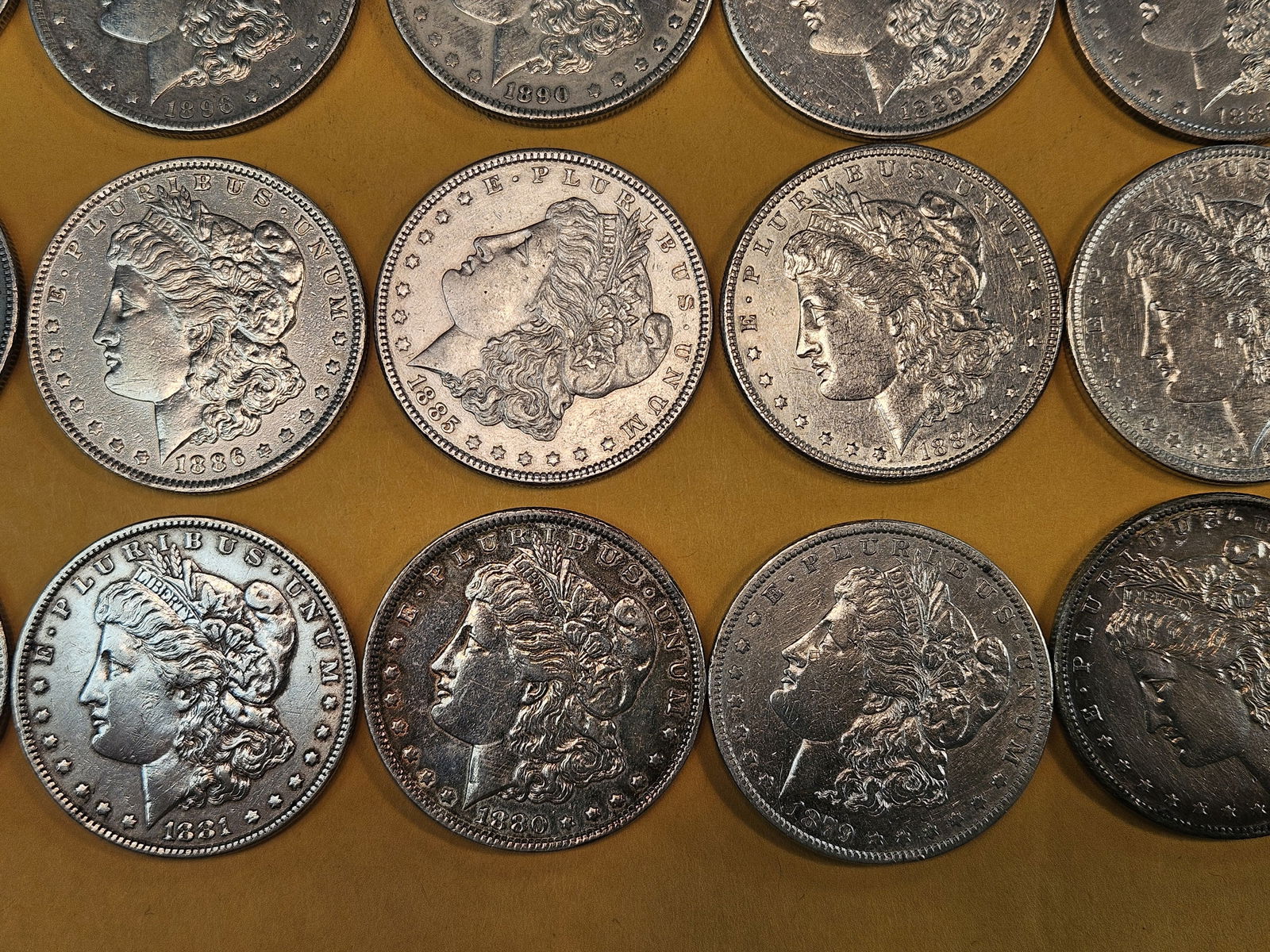 ** FULL ROLL ** Twenty About Uncirculated Morgan Silver Dollars - 6