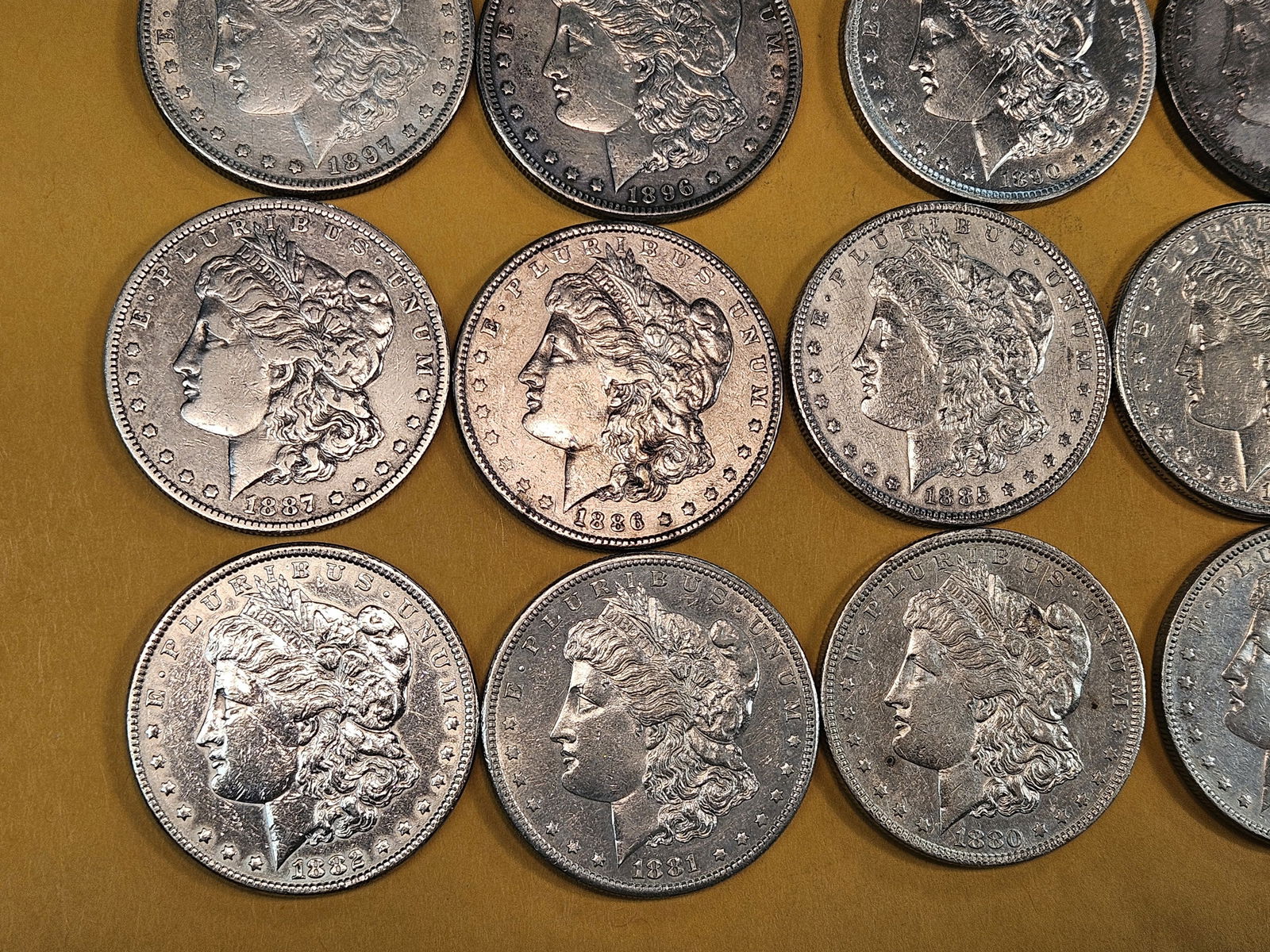 ** FULL ROLL ** Twenty About Uncirculated Morgan Silver Dollars - 5