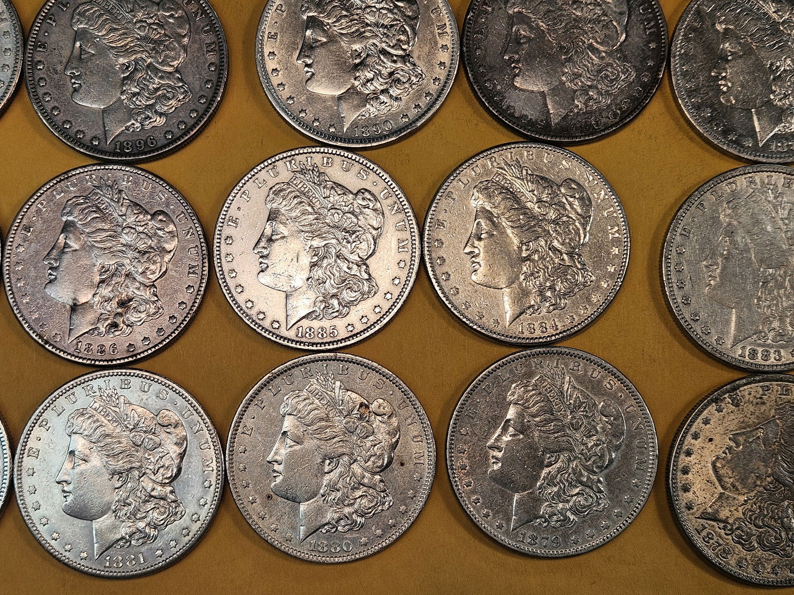 ** FULL ROLL ** Twenty About Uncirculated Morgan Silver Dollars - 6