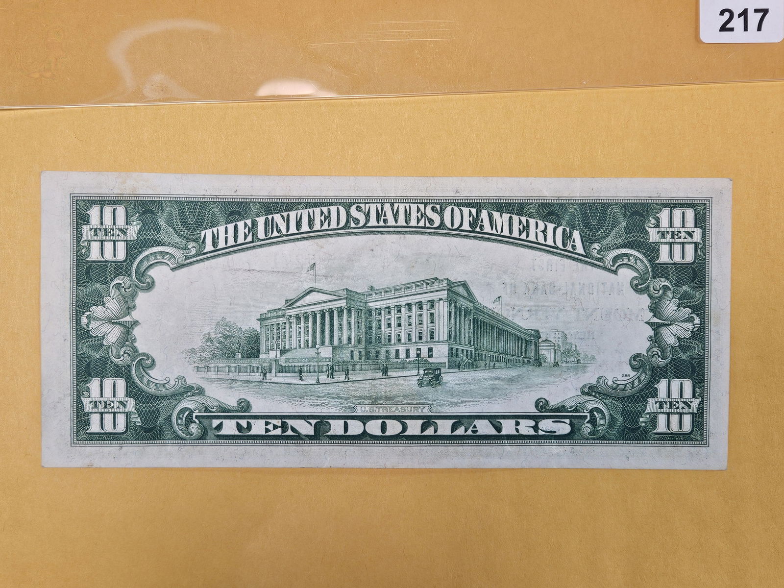 Series of 1929 Ten Dollar National Currency in Extra Fine - 2