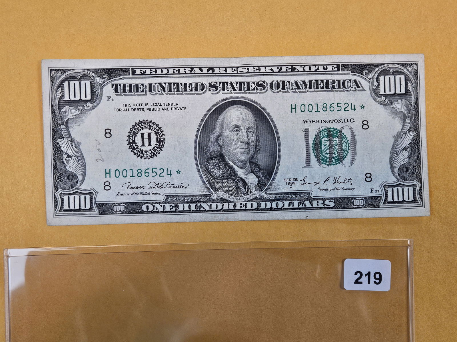 Crisp Extra Fine plus Series 1969-C One Hundred Dollar FRN (1 of 2)