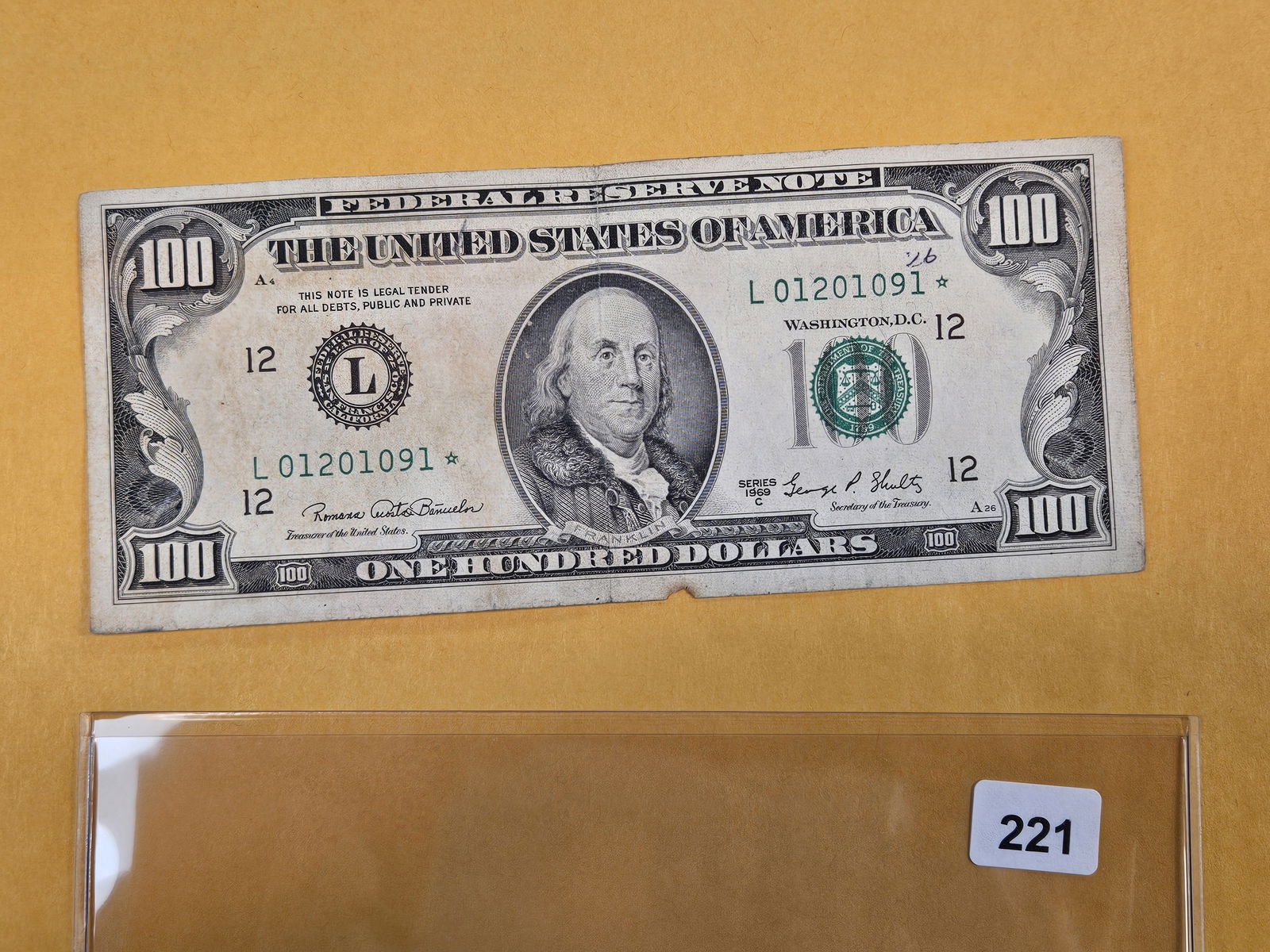 Series 1969-C One Hundred Dollar FRN in Fine Plus (1 of 2)