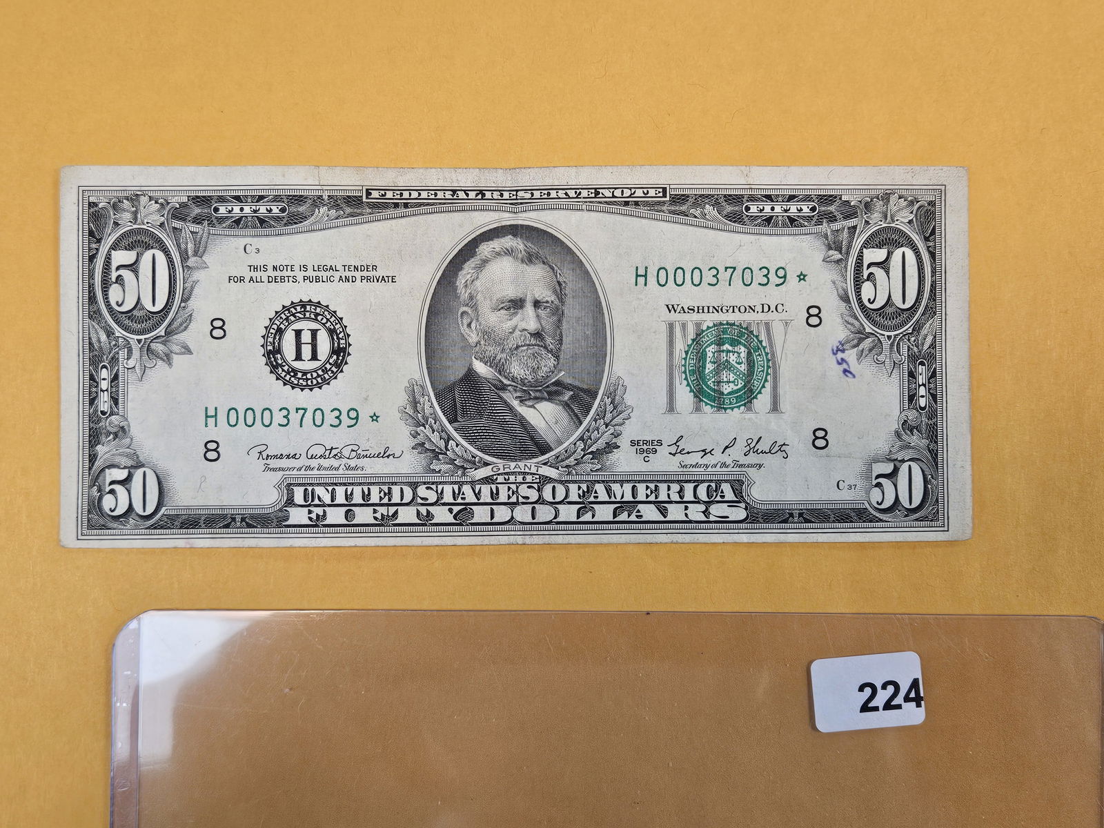 Series 1969-C Fifty Dollar FRN in Fine plus (1 of 2)