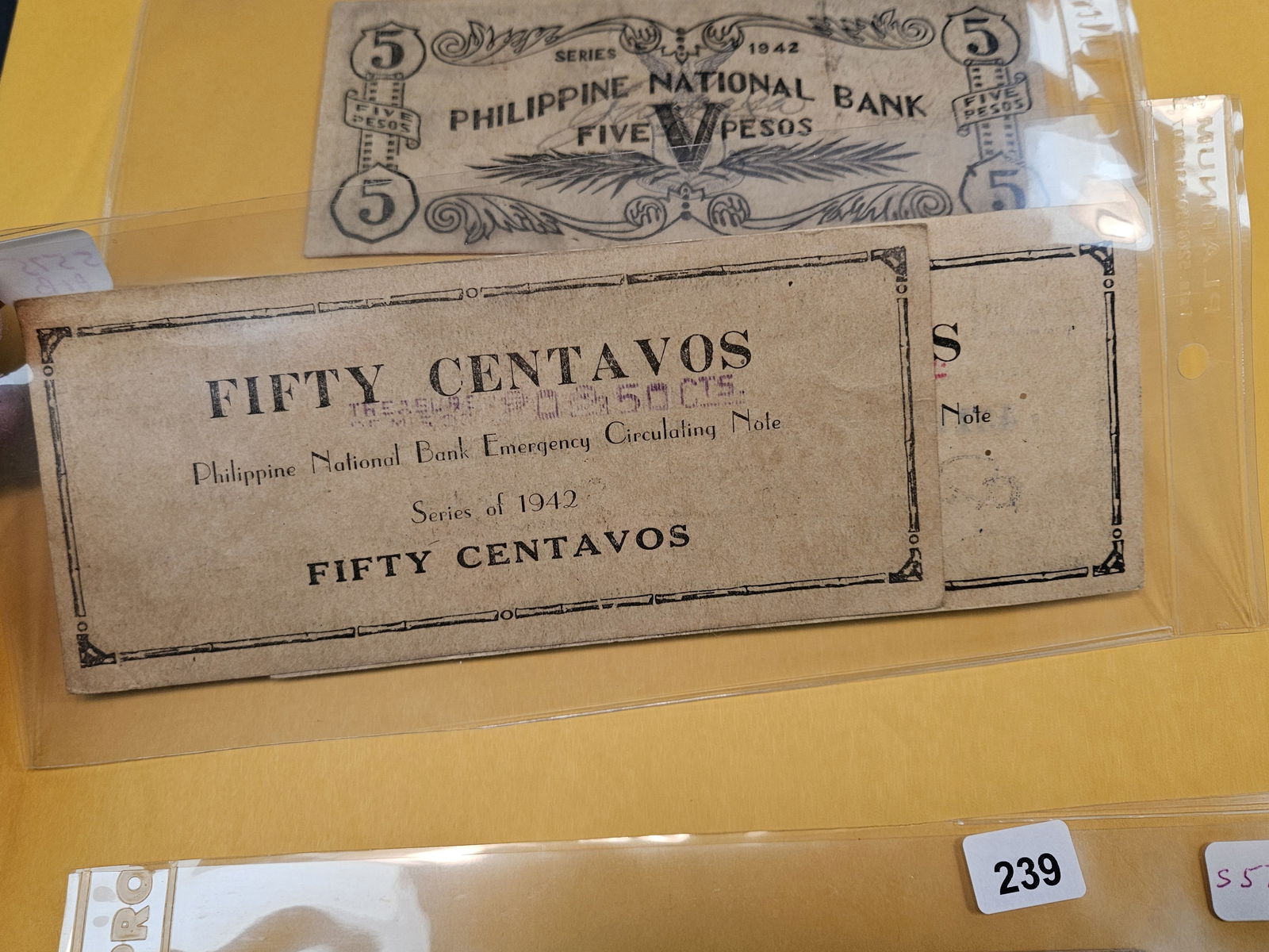 Five scarcer Philippines Notes - 5