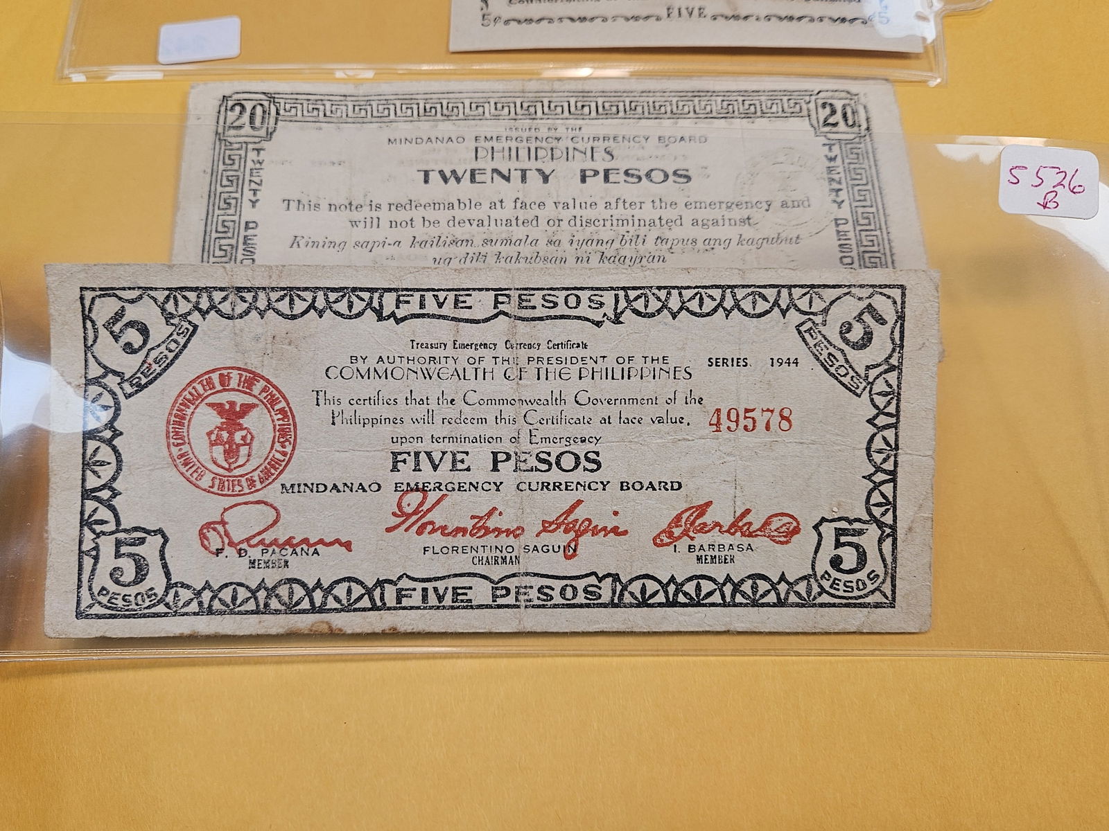 Three scarcer Philippines Notes - 6