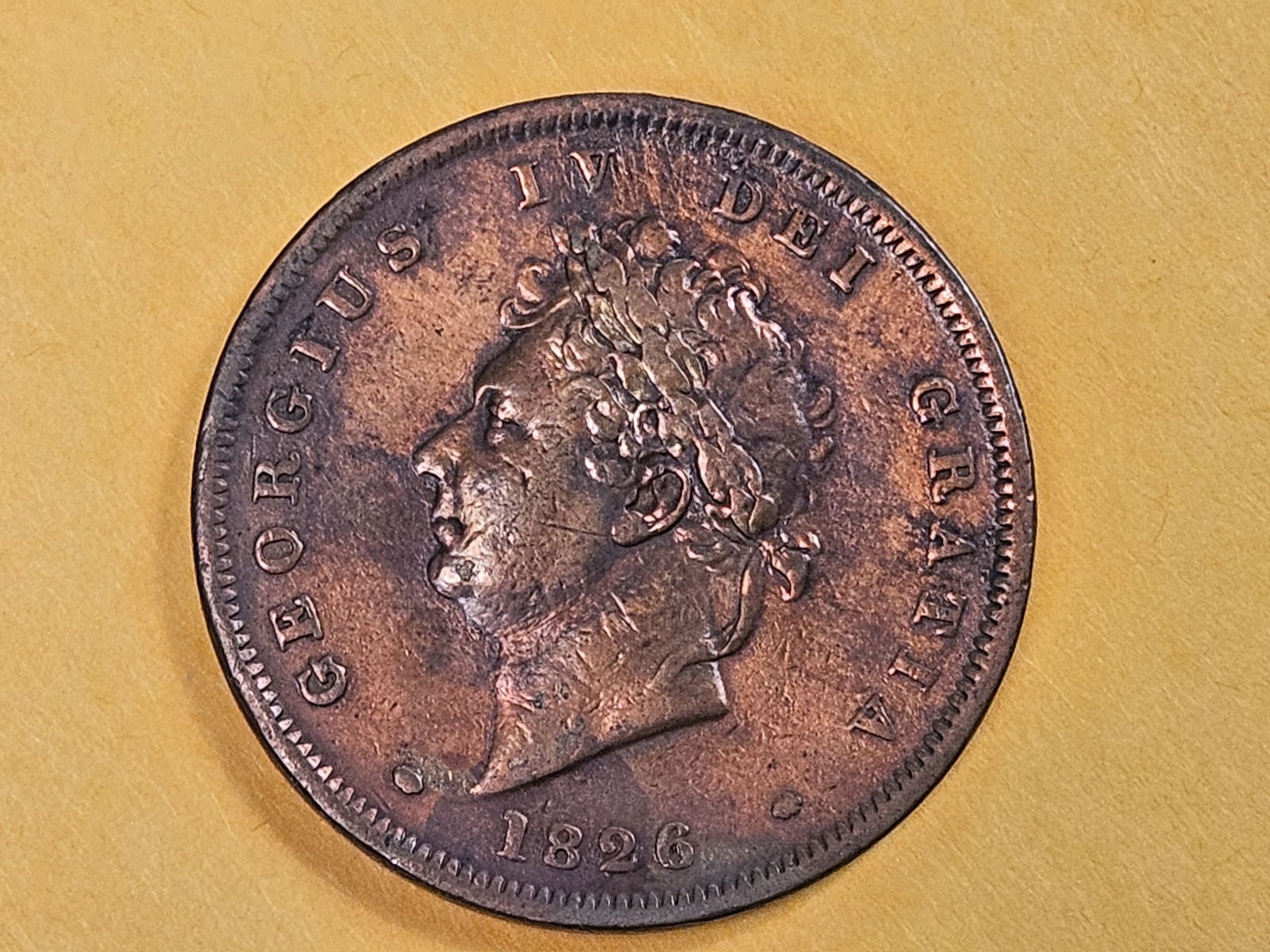 1826 Great Britain Penny in Extra Fine - 4