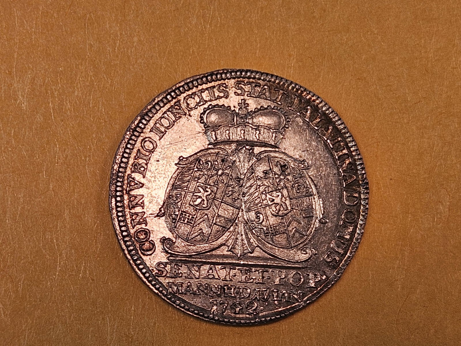 ** RARE ** GEM Prooflike 1742 Germany Silver PATTERN!!! - 12